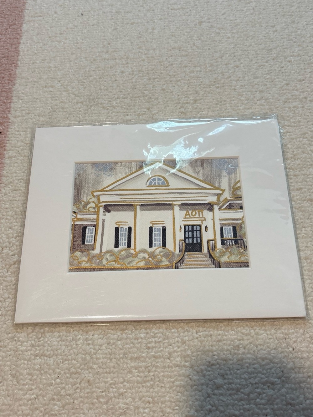 Gold & Cream sorority House Art Print – Home Accents